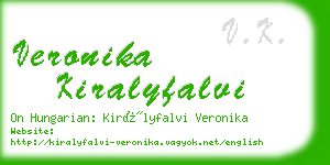 veronika kiralyfalvi business card